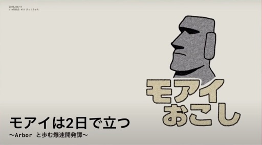 モアイは2日で立つ　〜Arborと歩む爆速開発譚〜